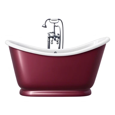 realistic burgundy bathtub sticker