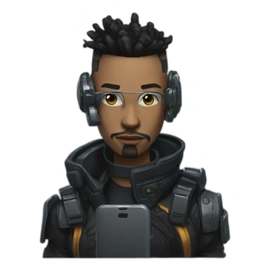 the best smartphone in cyberpunk style sticker