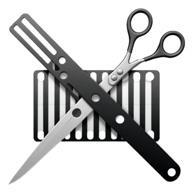 film strip with scissors cutting it sticker