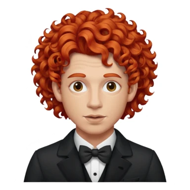 curly redhead drag king sticker