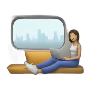 Une personne assise sur un canapé en train d'écouter avec un air sérieux comme 🧐 sticker