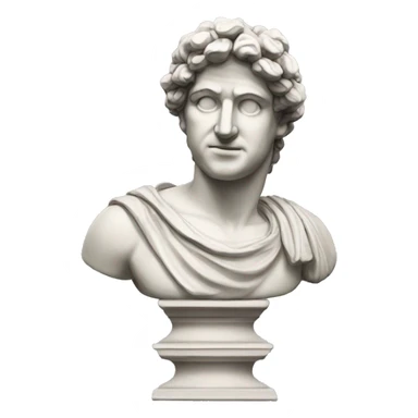 greek statue wih plat sticker