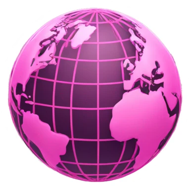 Pink and light pink,  connected network, world globe   sticker