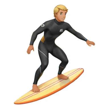 A surfer riding a large wave, skillfully balancing on their board as the ocean crashes around them. The scene captures the energy and excitement of surfing, with the sun setting in the background and the water sparkling under the light. sticker