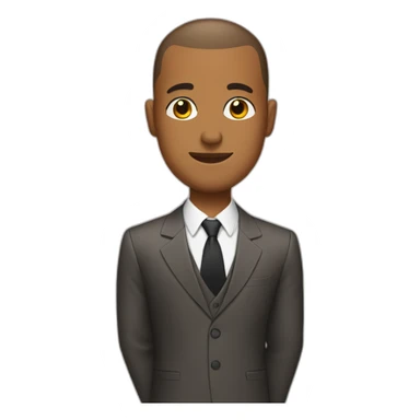 brown guy with buzzcut wearing an expensive suit sticker