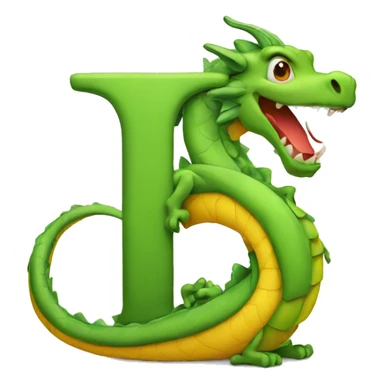 letter H with dragon sticker