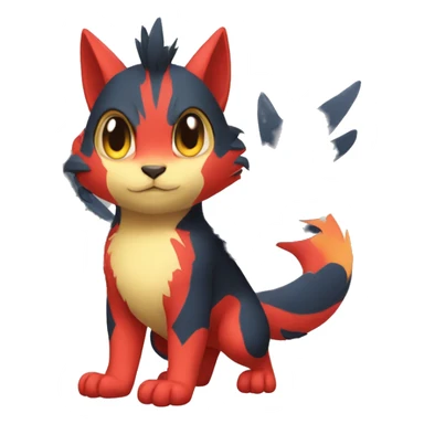  Quilava-Litten full body sticker