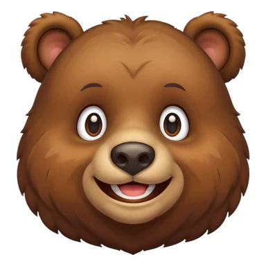 Bear smiling sticker