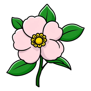 elegant red camellia japonica with glossy petals sticker