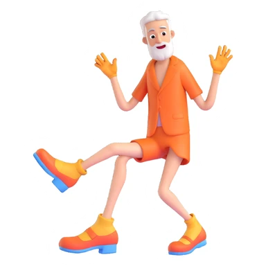 Discord role icon for a psychiatric clinic, 3D style, color #6fe8f3, bizarre patient character with exaggerated limbs, funny shoes, surreal comical expression sticker