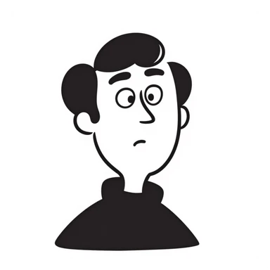 confused face, 1840s election, expressive lines sticker