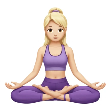 blonde girl doing yoga sticker