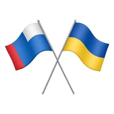 Russia-ukraine generic flag sticker