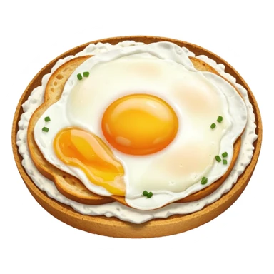 Sour bread with cottage cheese and egg on top sticker