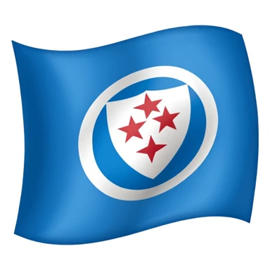 Vorrei creare una piccola bandiera per un emoji una bandiera del Napoli con i suoi colori e la sua N particola in modo che si capisca che sia del Napoli sticker