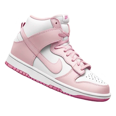 Aesthetic light pink and white Nike dunks sticker