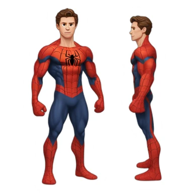 Tom Holland spiderman bodybuilder sticker