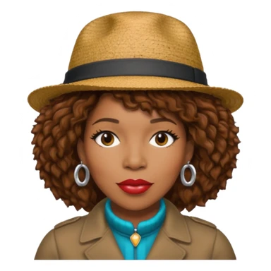 Macy Gray with brown hair sticker