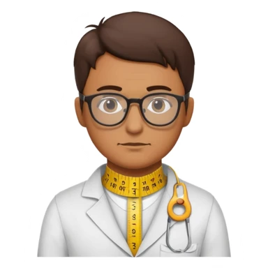 Tailor with Measuring Tape around neck  sticker