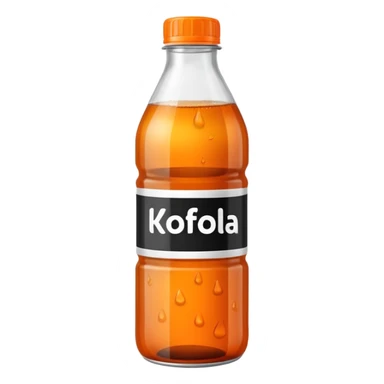 Czech Kofola black and orange in a plastic bottle sticker