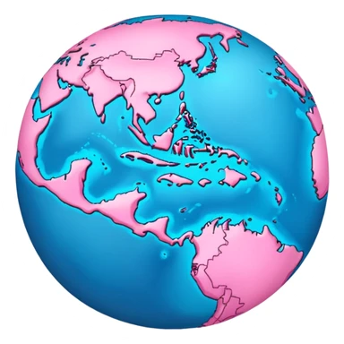 Carribean continent map pink  sticker
