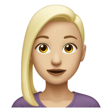 Blonde girl with bald goy sticker