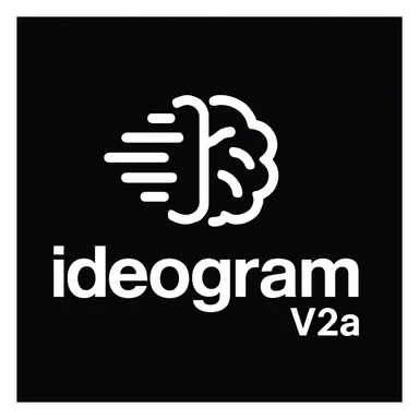 recreate this logo with text of "ideogram V2a", MAKE IT FIT IN SQAURE  sticker