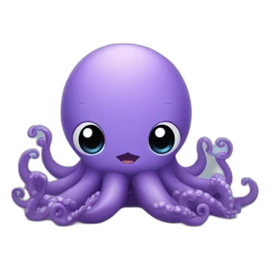 Cute kraken cute face doing yoga sticker