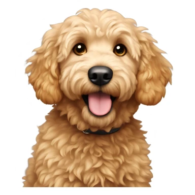 Cute mini golden doodle named Baxter sticker