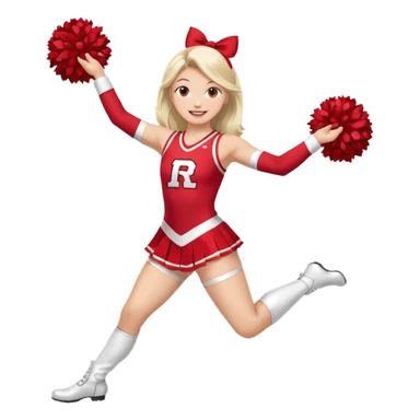 Rutgers full body Cheerleader sticker