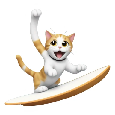 cat surfing in space sticker