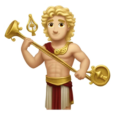 Apollo Greek mythology blonde hair lyre god of poetry music and sun  sticker