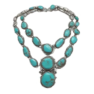 Western silver turquoise necklace  sticker