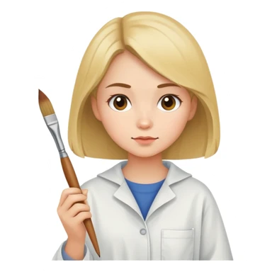 Painter girl sticker