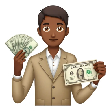 Cash Advance Sign held by a skinny indian man sticker