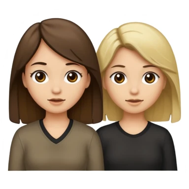 bestiess one with dark brown hair and one with dirty blonde hair sticker