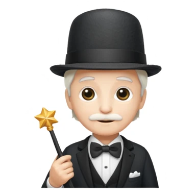 67 kid with a bowtie, a fancy hat and a wand sticker