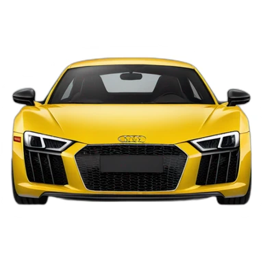 audi r8 yellow sticker