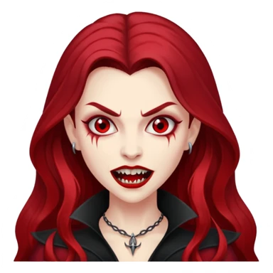 red women Vampire sticker