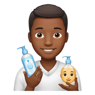 Baby oil and lotion black man sticker