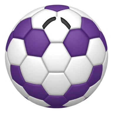 bola de futebol branco e roxa sticker