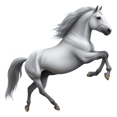 Horse jump show jumping grey horse sticker