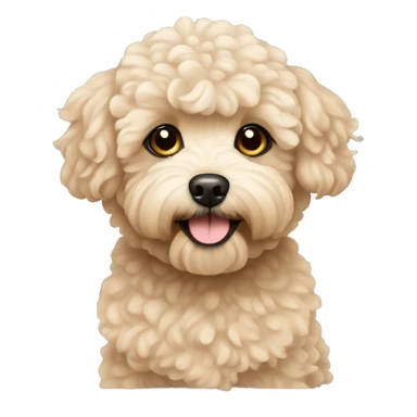 beige maltipoo sticker