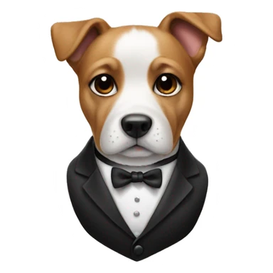dog in a tuxedo  sticker