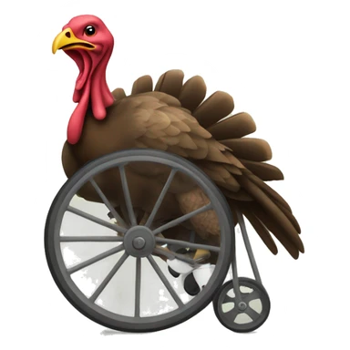 turkey riding an urban wheely lo sticker
