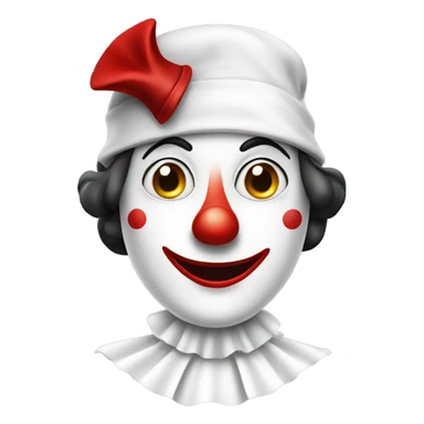 Pierrot Clown wearing a Fez sticker