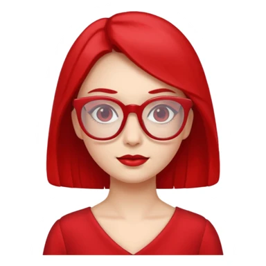 red glasses and red dressed woman sticker