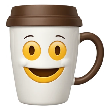 smiley coffee cup good morning sticker