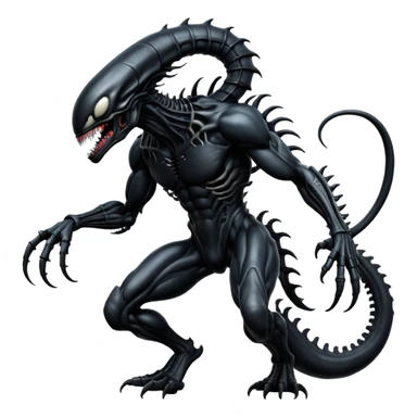  Venom-Xenomorph-hybrid-fantasy-creature (full body) sticker