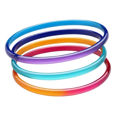   Colourfull Slim Glass Bangles set sticker